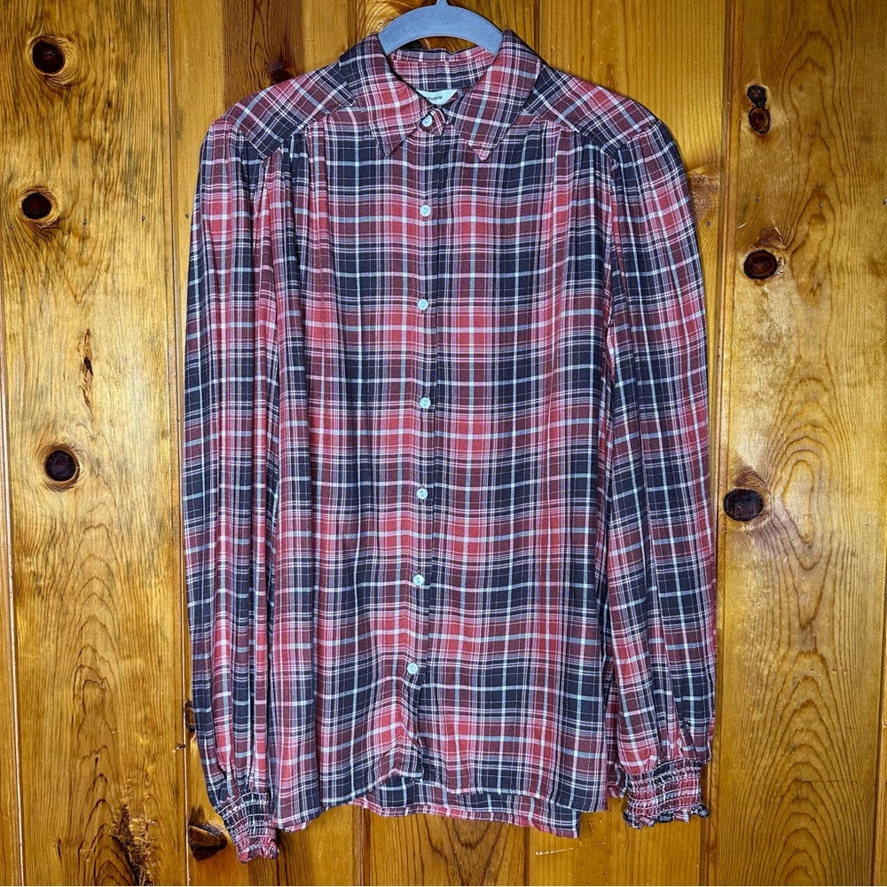 Max Studio Oversized Plaid Button Down Flannel